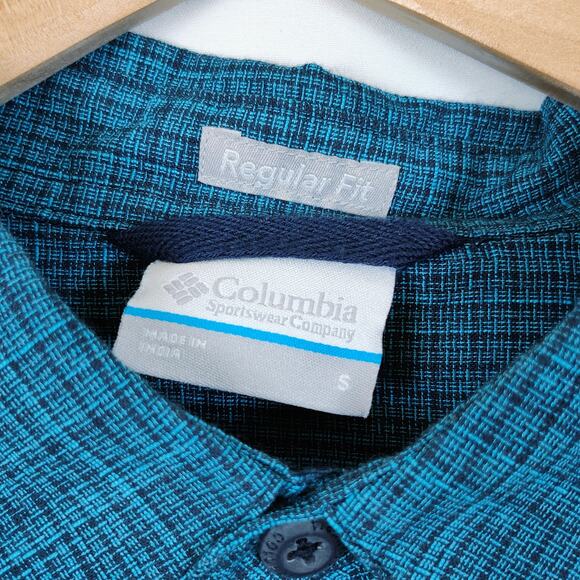 Columbia Regular Fit Men's Small Button-Down Short Sleeve Plaid Shirt NWT - Picture 4 of 8